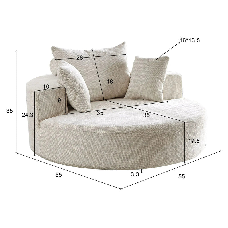 Swivel Chair With Rotating Base For Living Room by HouseOfZazla