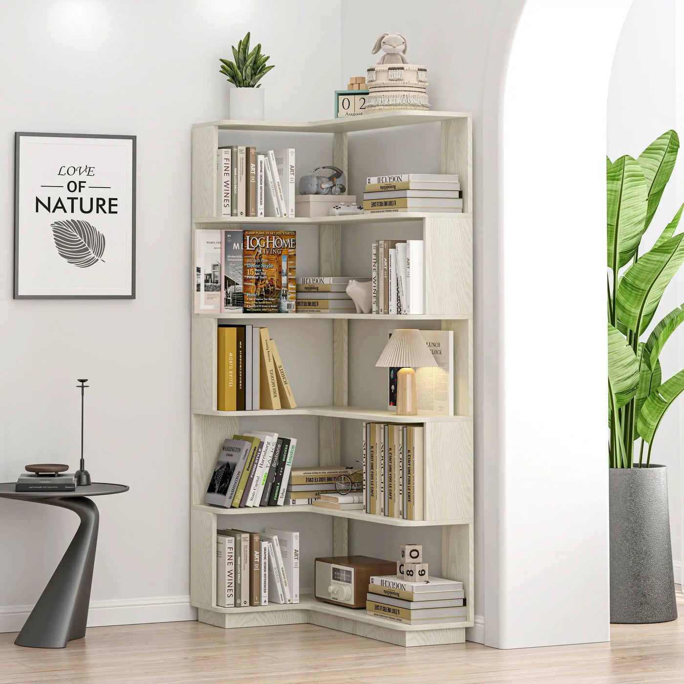 L-Shaped Design Corner Bookshelf by HouseOfZazla