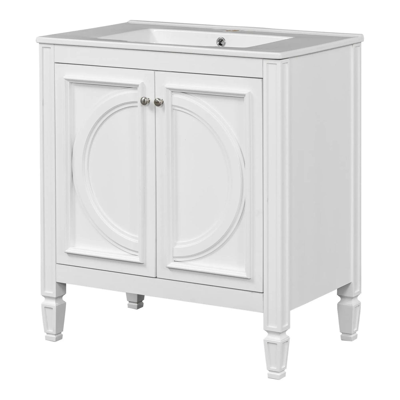 Double Sink Bathroom Vanity Set with Wall Mount Mirror Cabinet by HouseOfZazla