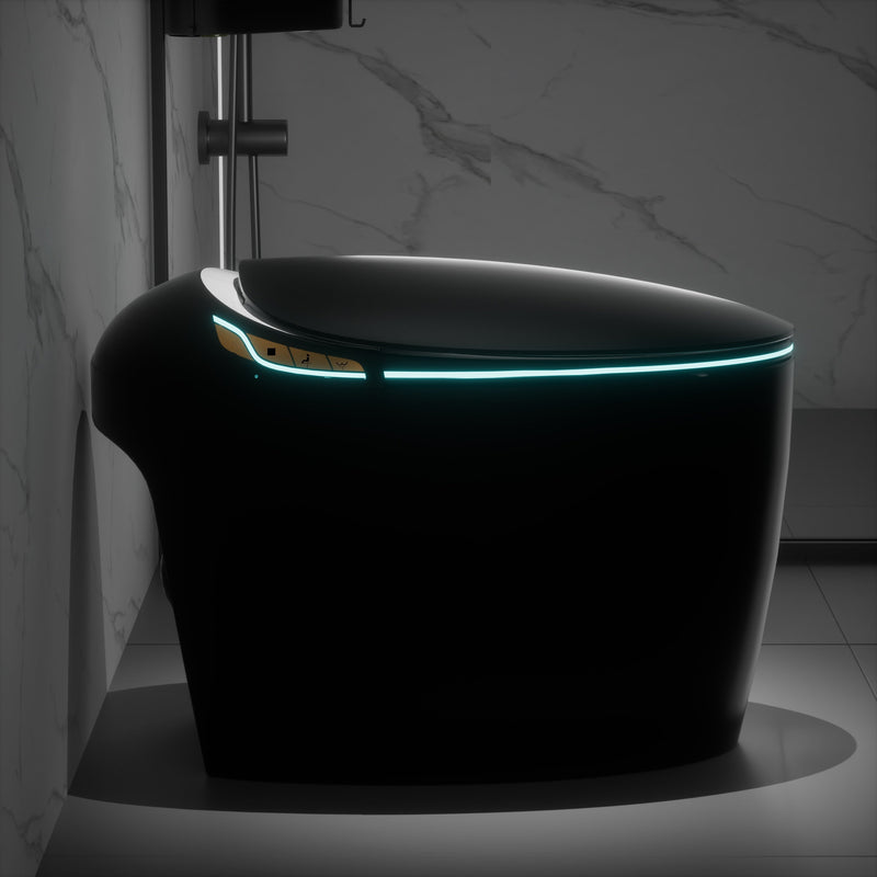Smart Toilet with Bidet Built In, Auto Open/Close & Foot Sensor - White Porcelain, photo 4 of 10