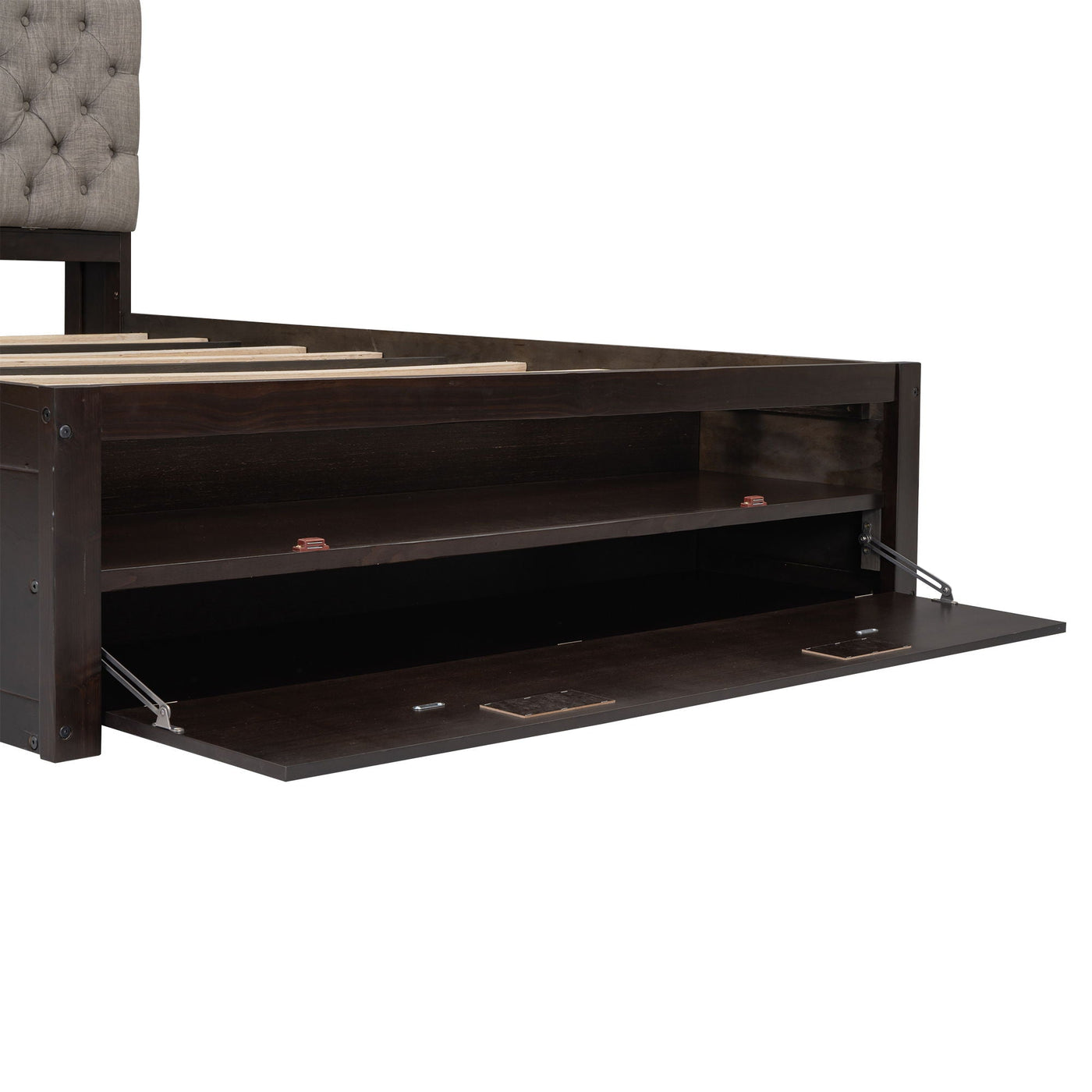 Platform Bed With Storage Headboard, Shoe Rack And 4 Drawers by HouseOfZazla