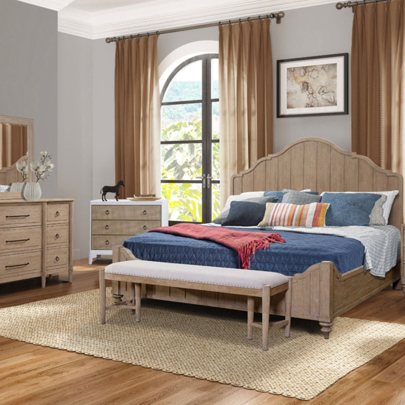 White Hall Chest Nightstand with Cane Fronts and Ample Storage, photo 3 of 7