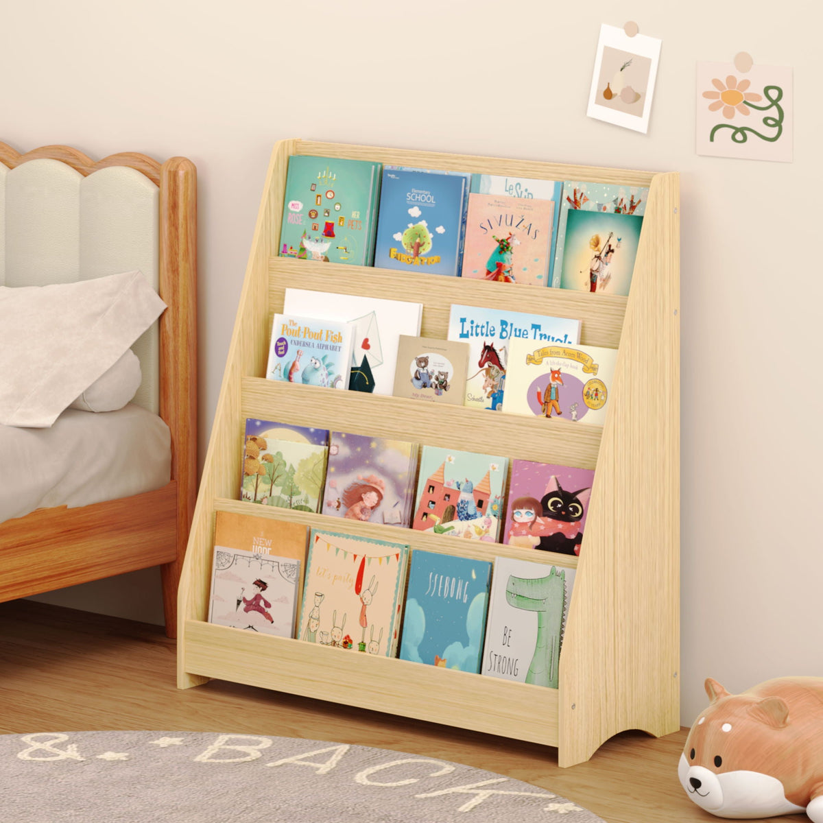 4 Tier Bookshelf, Toddler Book Display Shelves, photo 8 of 14