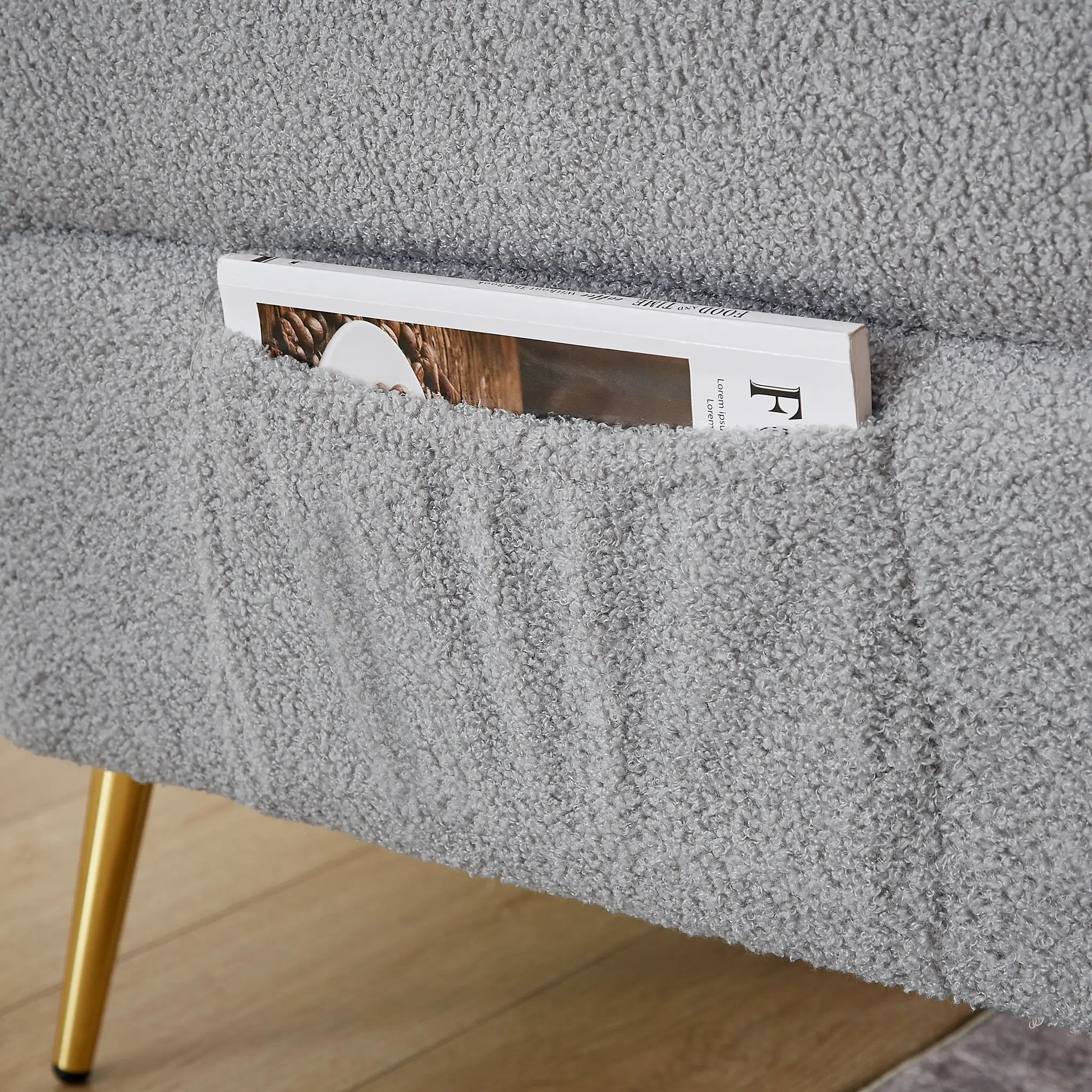 Modern Teddy Upholstered Accent Loveseat Sofa by HouseOfZazla