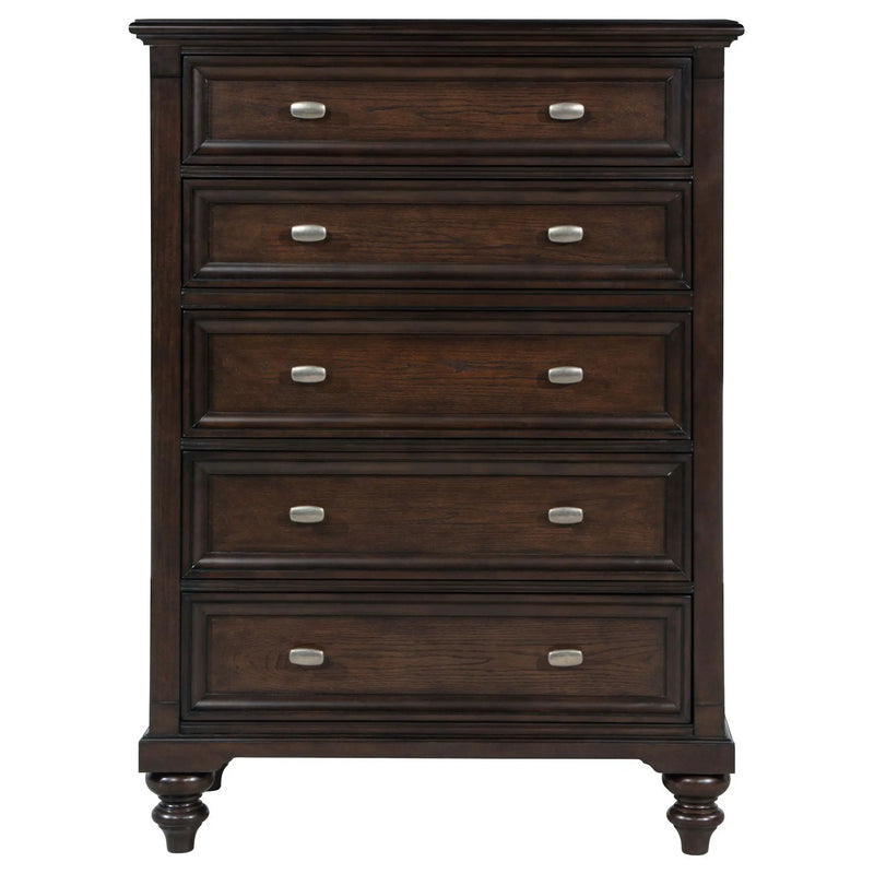 Andover 5-drawer Chest of Drawers Dark Oak by Unique Piece Furniture