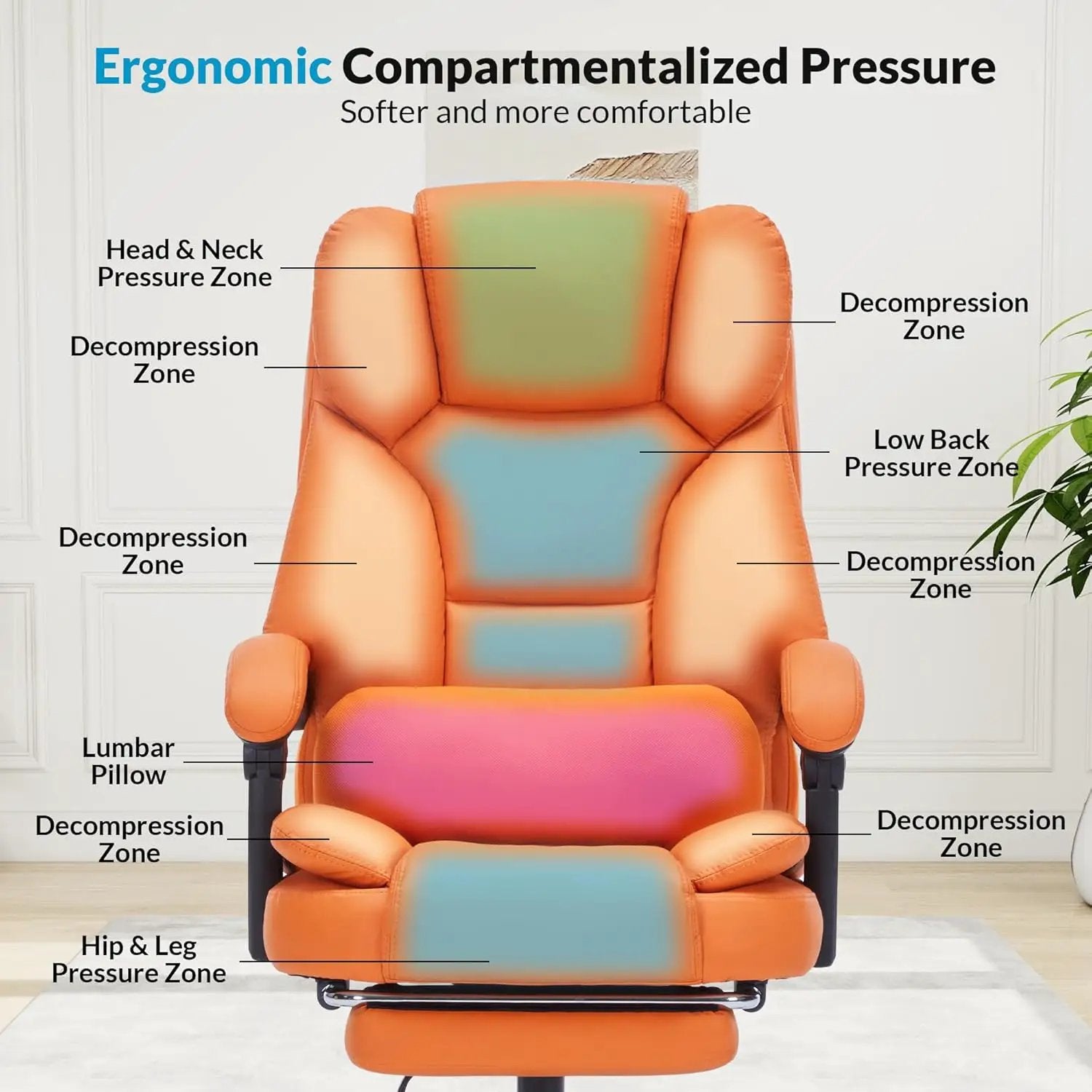 Executive Office Chair with Foot Rest by HouseOfZazla
