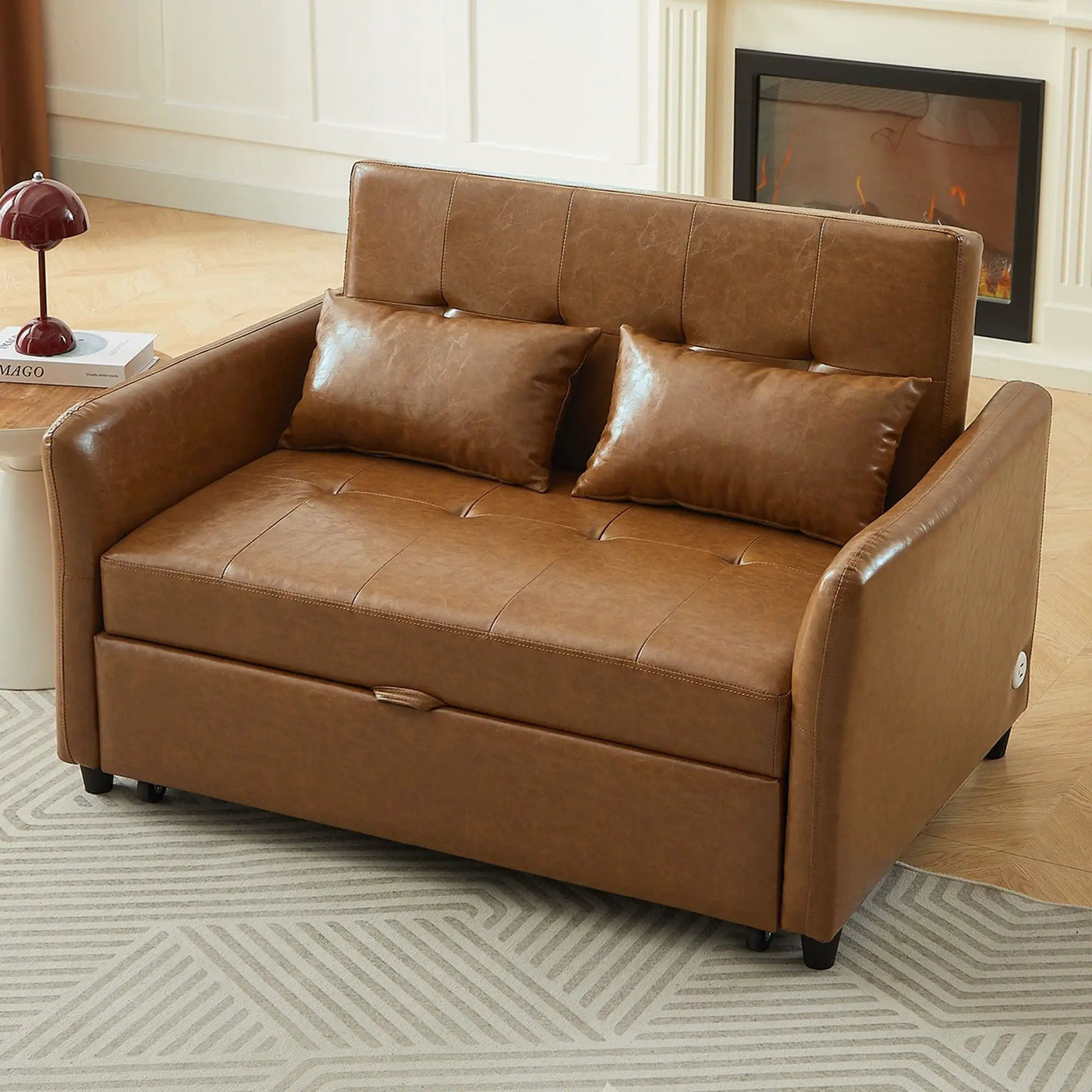Convertible Sleeper Sofa Bed With 3 USB Ports by HouseOfZazla