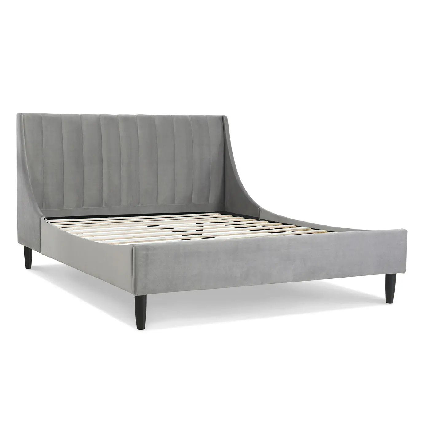 Aspen - Vertical Tufted Modern Headboard Platform Bed Set by HouseOfZazla