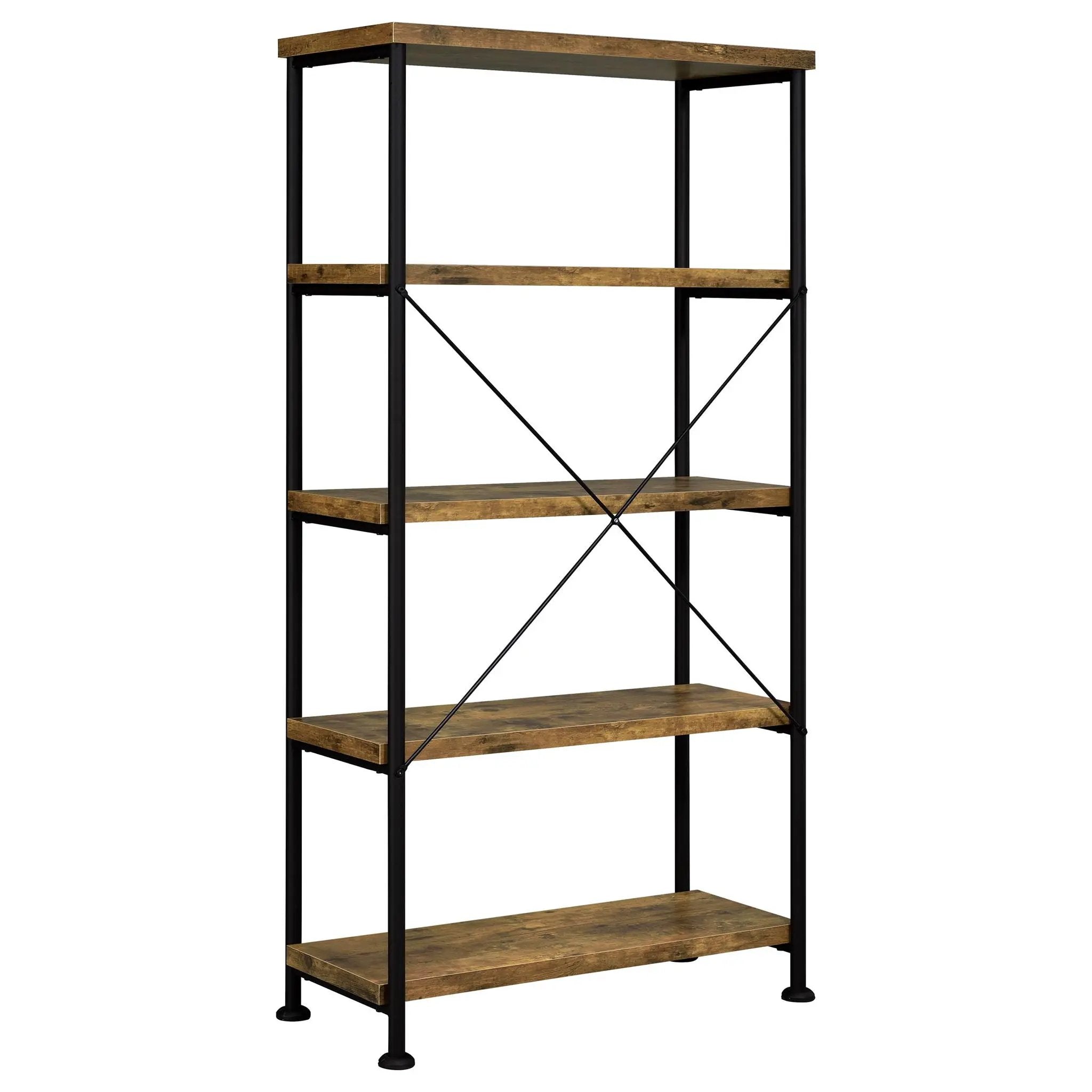 Analiese 63-inch 4-shelf Bookshelf Rustic Nutmeg by Unique Piece Furniture