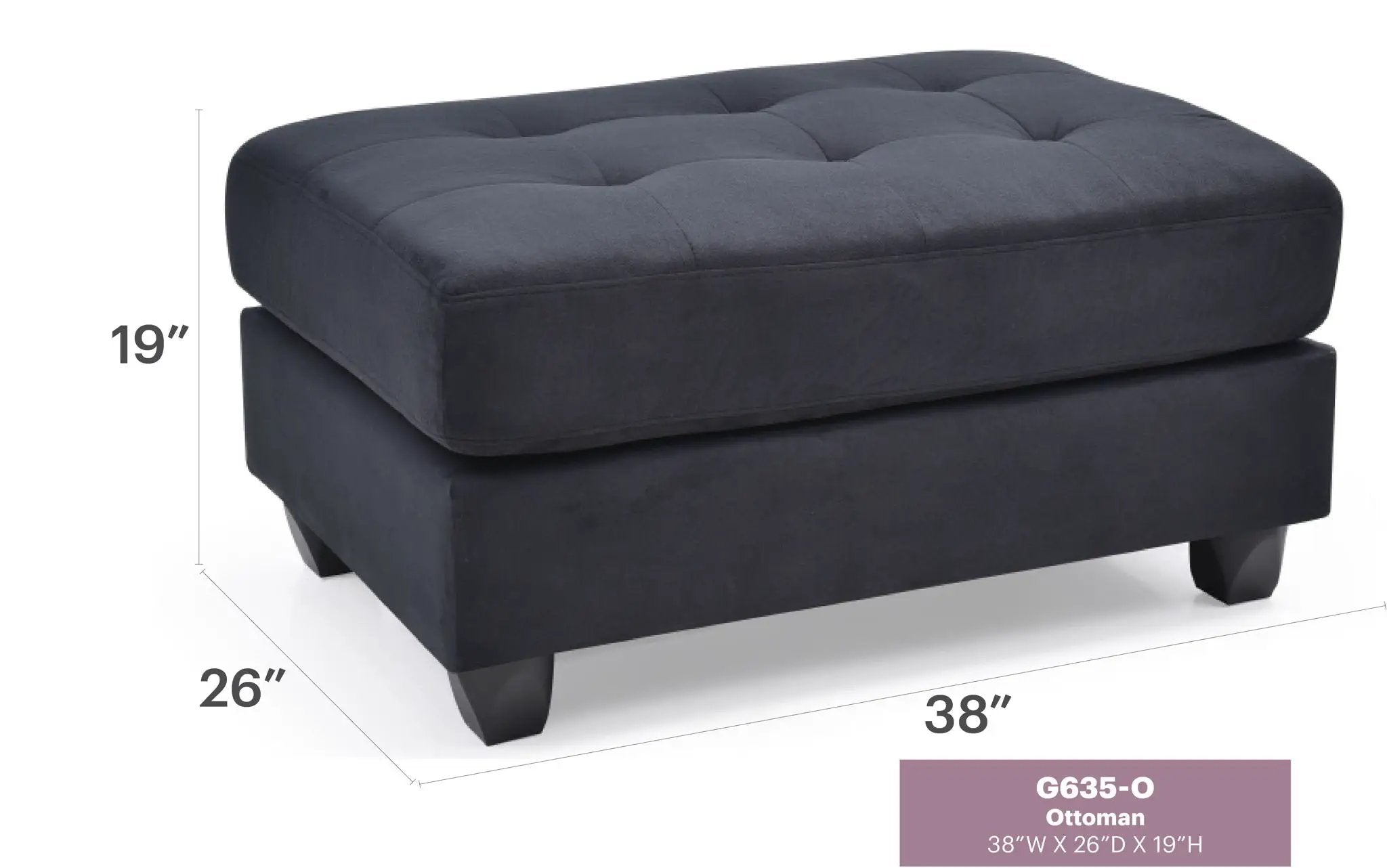 Chic Contemporary Ottoman by Unique Piece Furniture