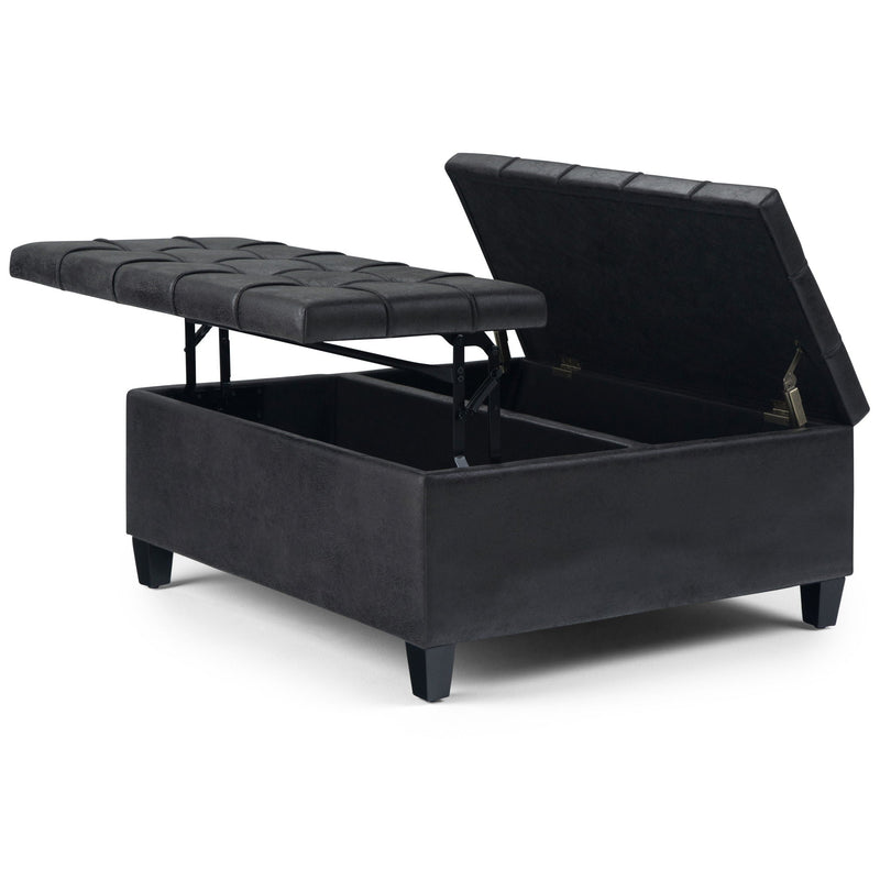Harrison - Upholstered Coffee Table Storage Ottoman by HouseOfZazla