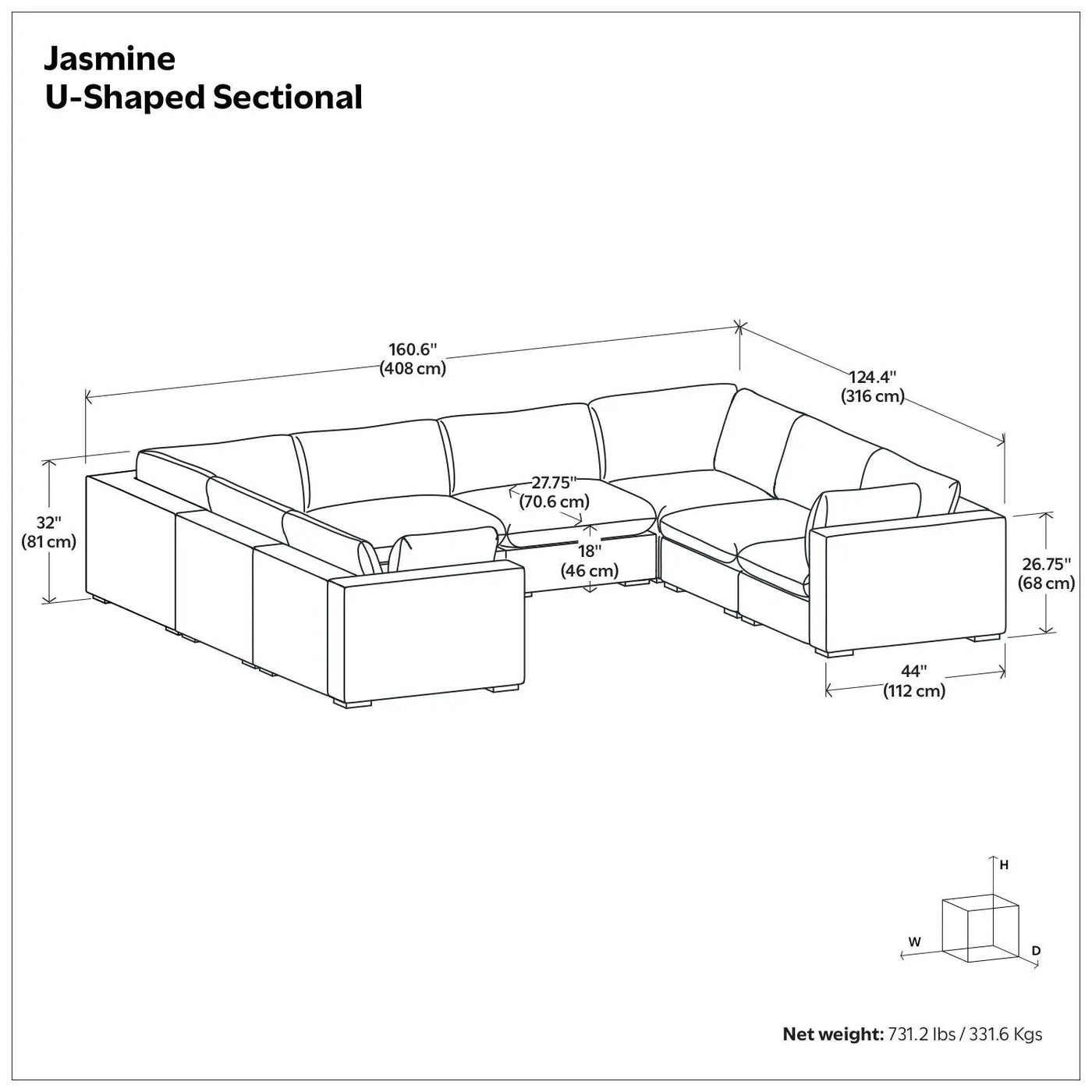 Jasmine - Handcrafted Sectional Sofa by HouseOfZazla