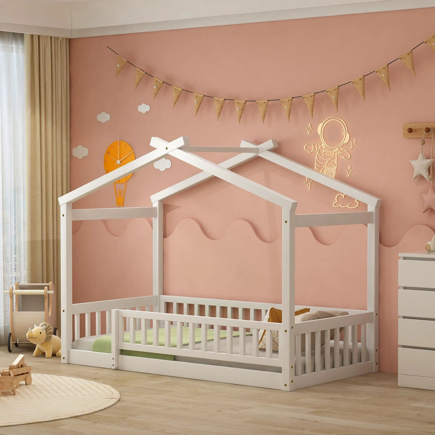 Bed House Bed Frame With Fence by Unique Piece Furniture