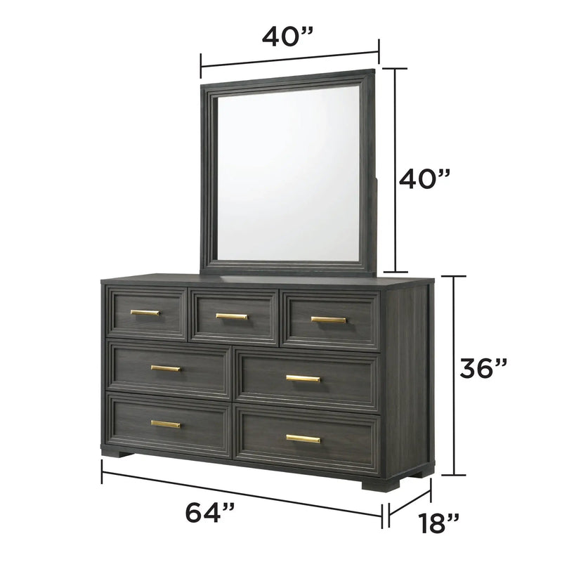 Colorado - Dresser (Mirror Not Included) - Charcoal by HouseOfZazla