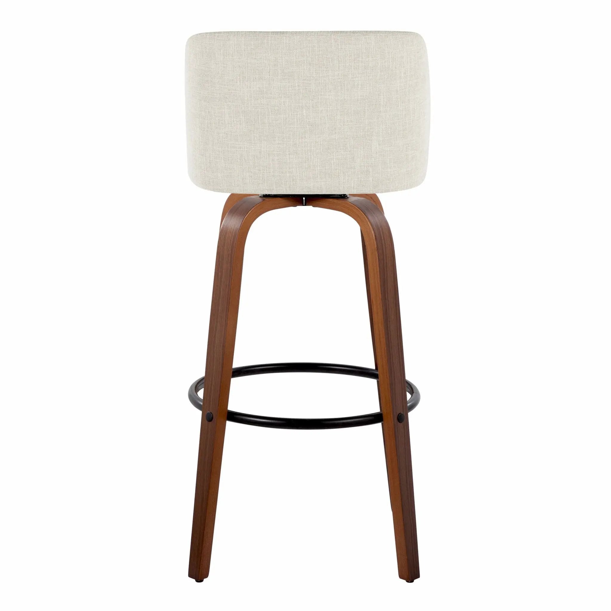 Toriano - Contemporary Fixed Height Barstool Swivel And Round Footrest (Set of 2) by Unique Piece Furniture