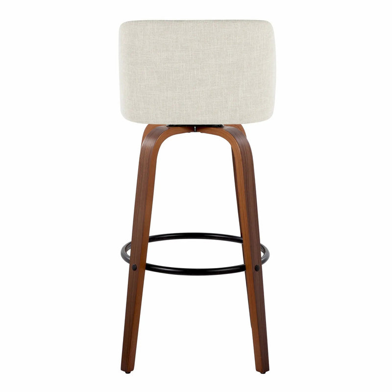 Toriano - Contemporary Fixed Height Barstool Swivel And Round Footrest (Set of 2) by Unique Piece Furniture