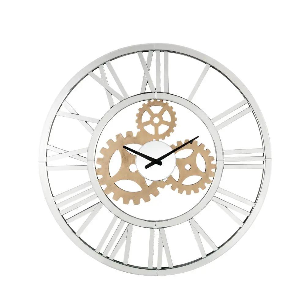 Dominic - Wall Clock - Mirrored by Unique Piece Furniture