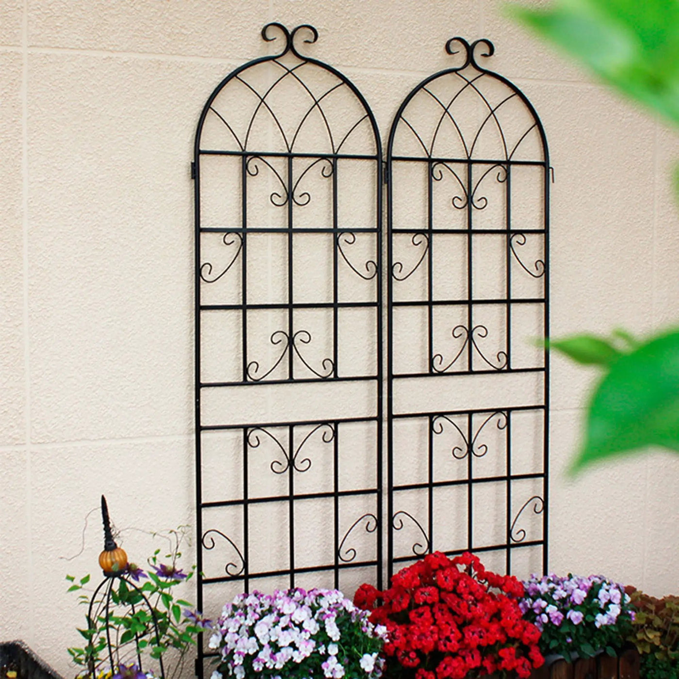 Metal Garden Rustproof Trellis For Climbing Plants Outdoor Flower Support by HouseOfZazla