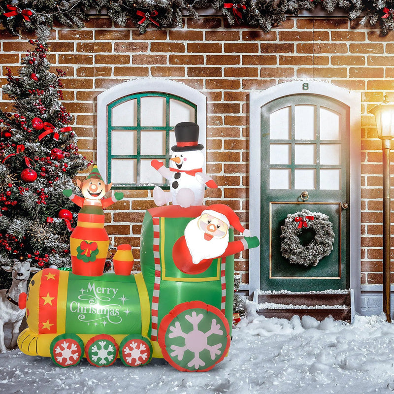 Outsunny 5.9' Christmas Inflatables Train by HouseOfZazla