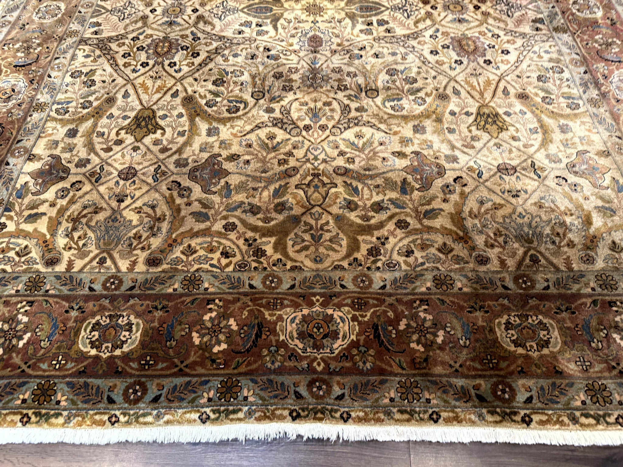 Indo Persian Rug 8x10, Teawash Bidjar Carpet, Allover Pattern by Jewel Rugs