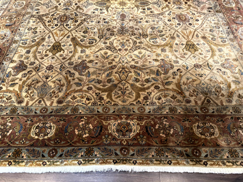 Indo Persian Rug 8x10, Teawash Bidjar Carpet, Allover Pattern by Jewel Rugs