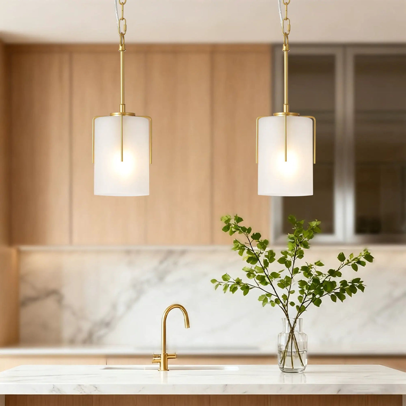Adjustable Cylindrical Pendant Light by Unique Piece Furniture