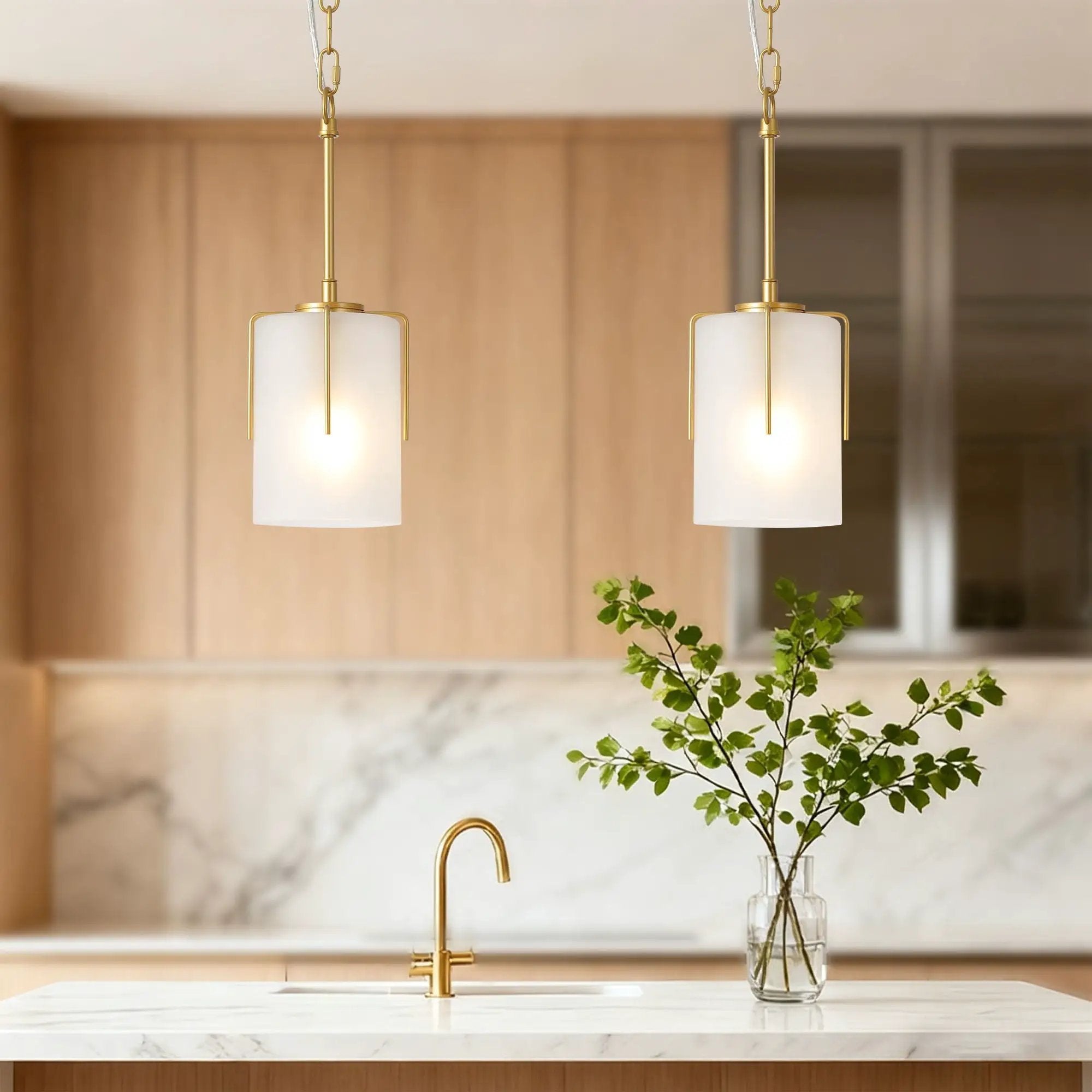 Adjustable Cylindrical Pendant Light by Unique Piece Furniture
