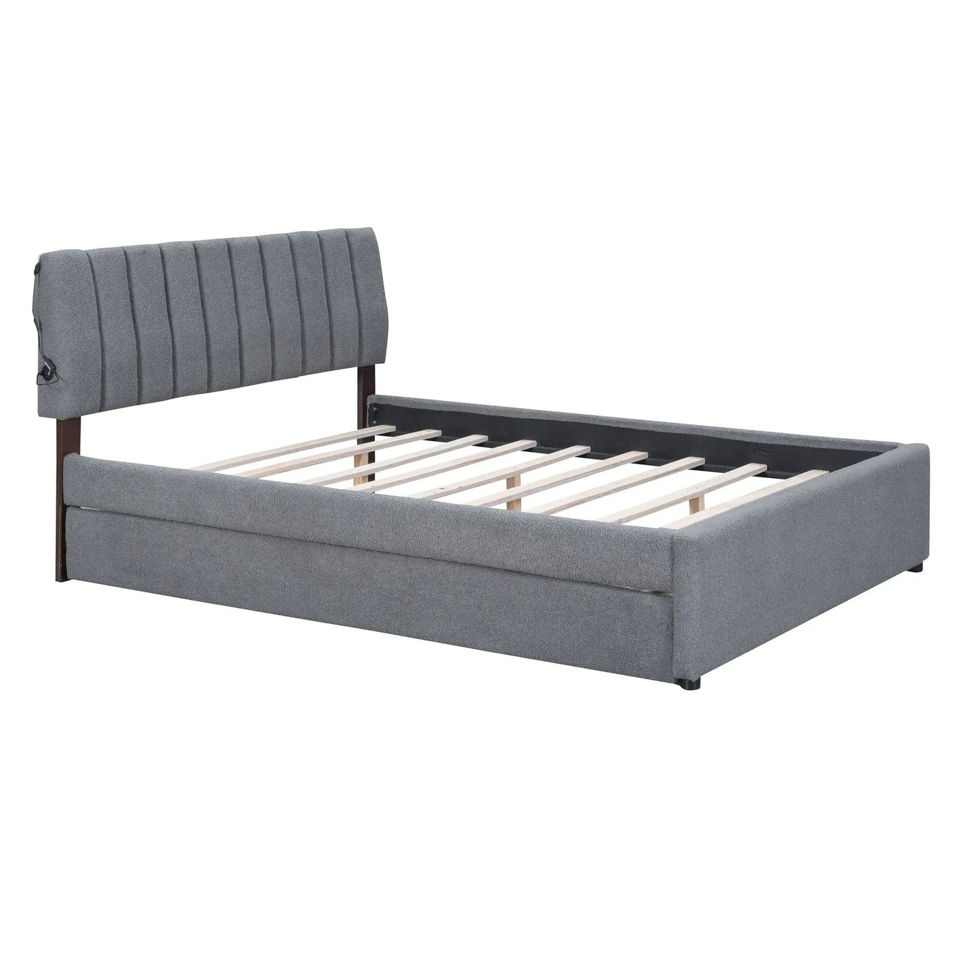 Upholstered Platform Bed With Trundle by HouseOfZazla