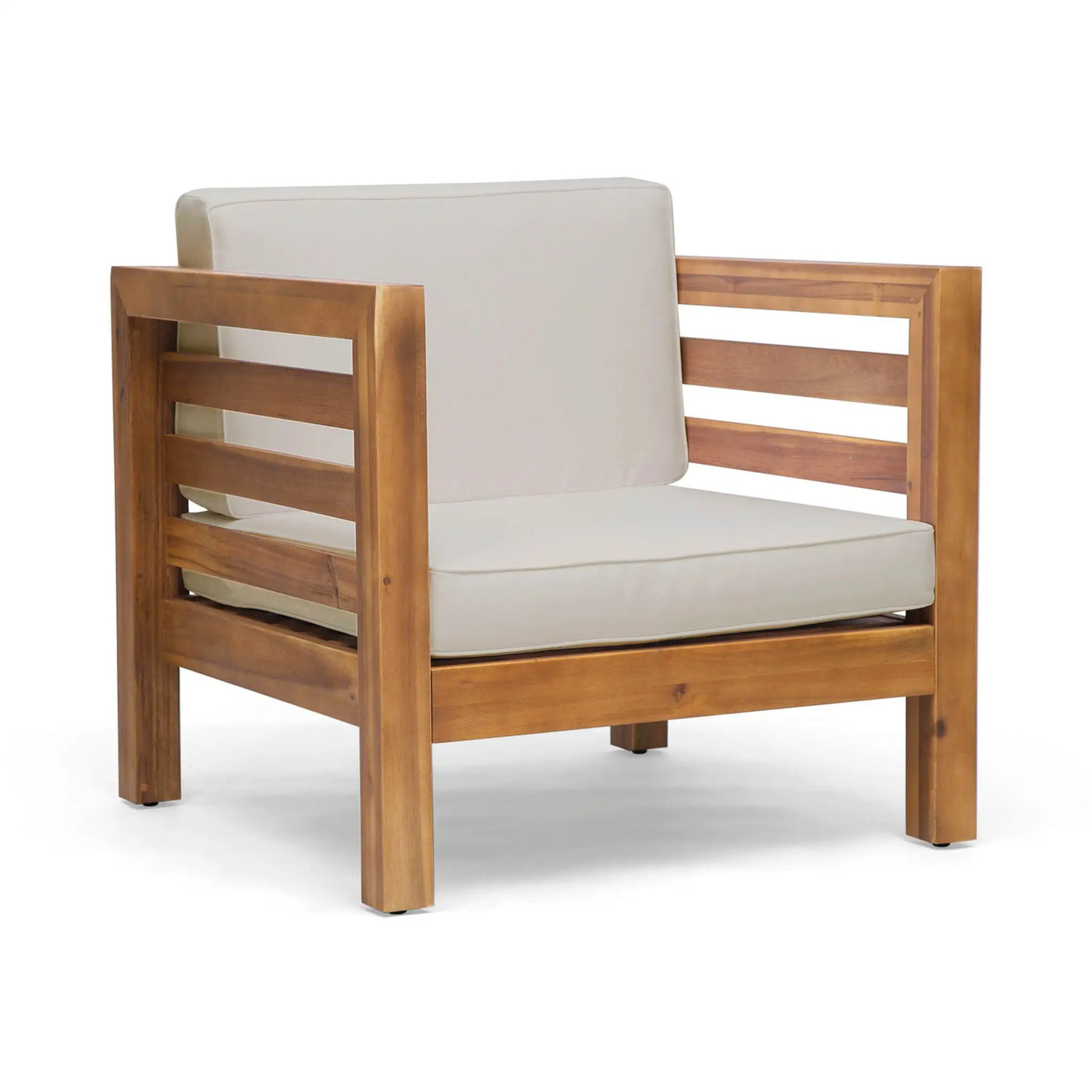 Outdoor Acacia Wood Patio Chair With Fabric Cushion by HouseOfZazla
