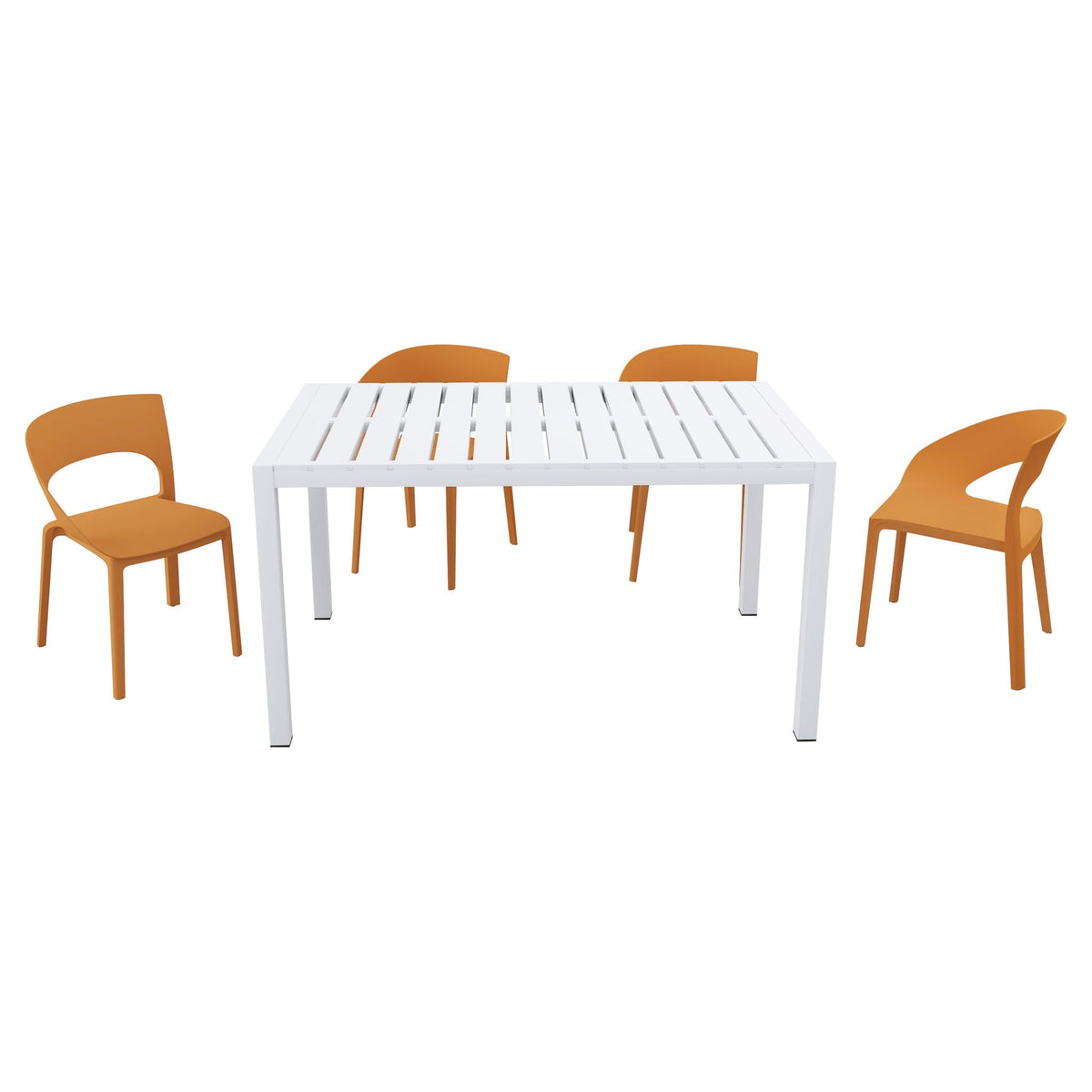 4 Piece Set Of Modern Designed Single Chairs With Long Table, photo 7 of 14