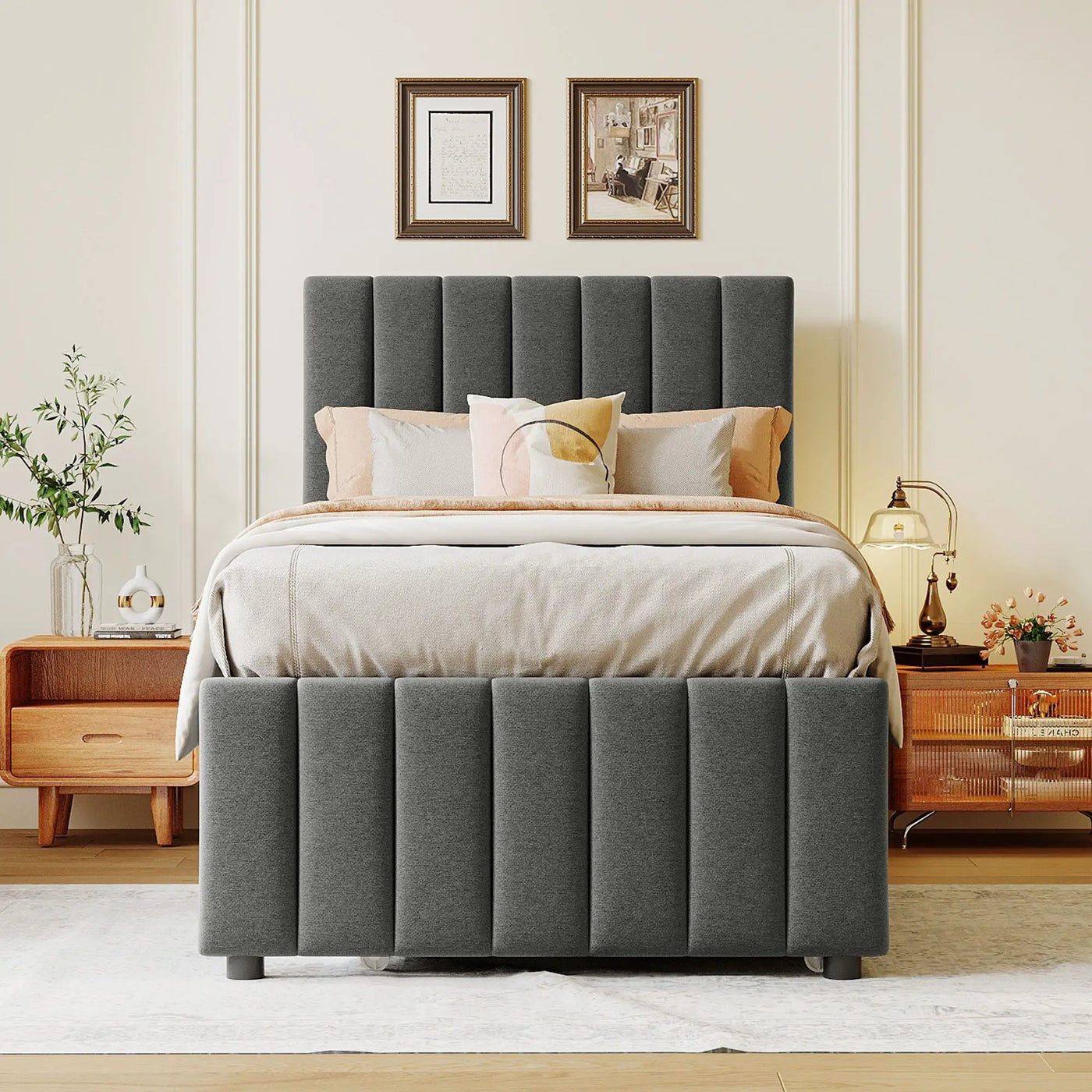 Upholstered Design Platform Bed With Trundle by HouseOfZazla