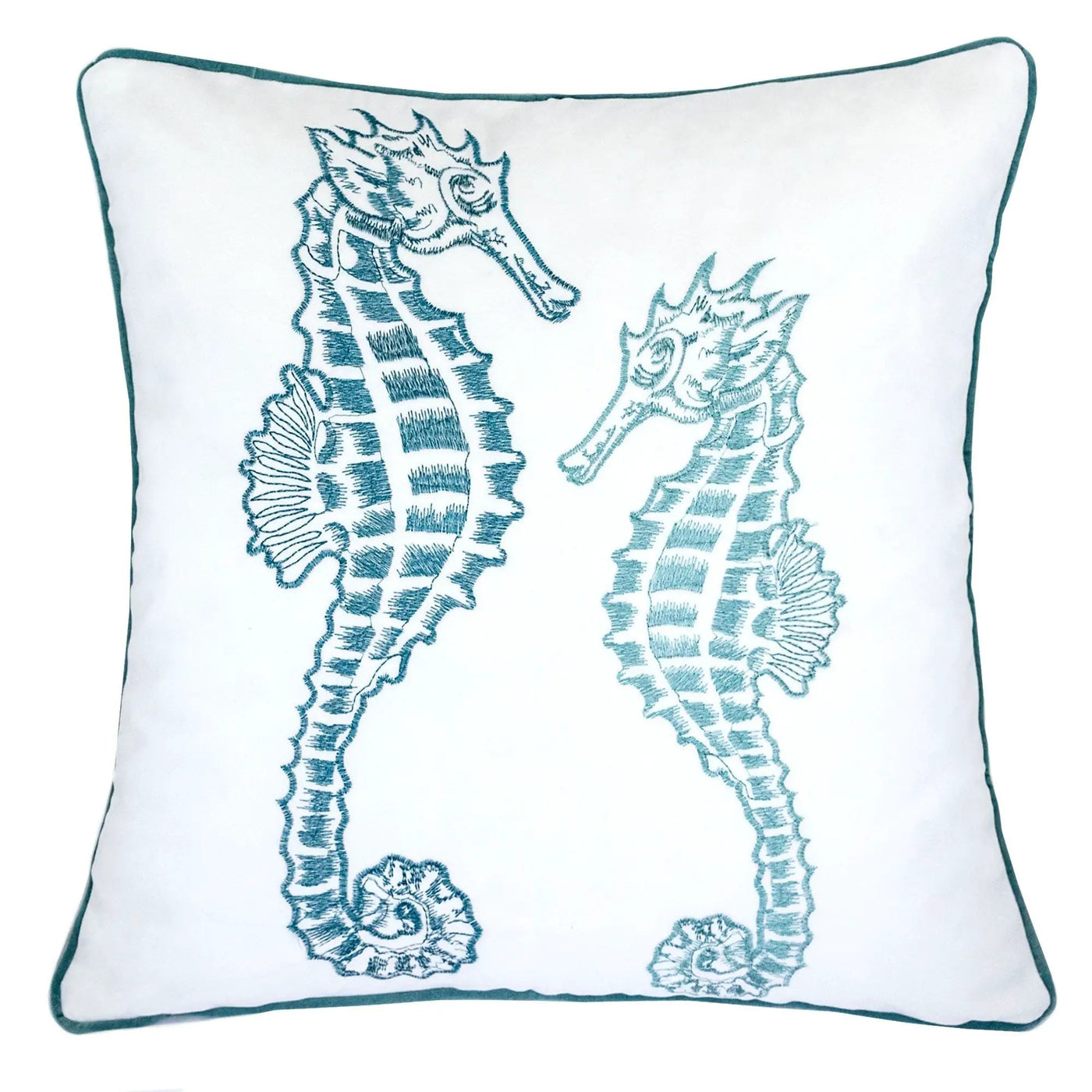 Seahorses Pillow Cover With Matching Back by HouseOfZazla