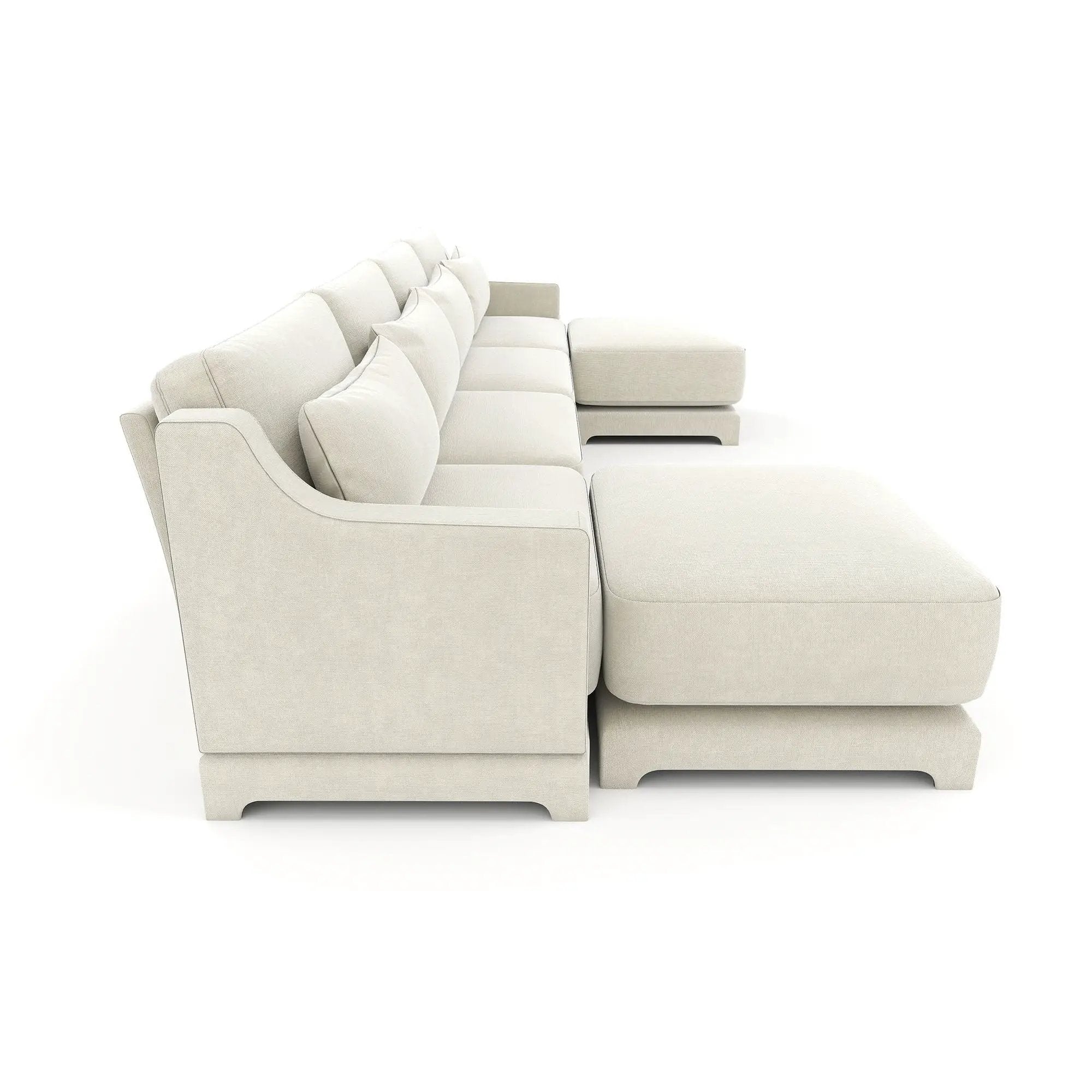 Stylish Sofa With Ottoman And Lumbar Pillows, Ergonomic Design by HouseOfZazla