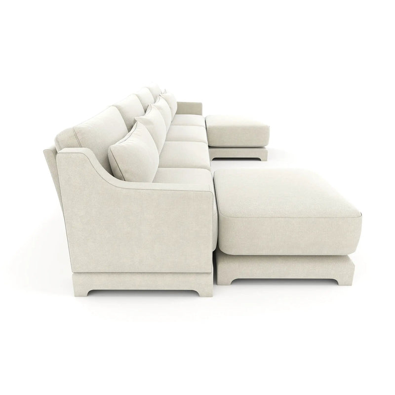 Stylish Sofa With Ottoman And Lumbar Pillows, Ergonomic Design by HouseOfZazla