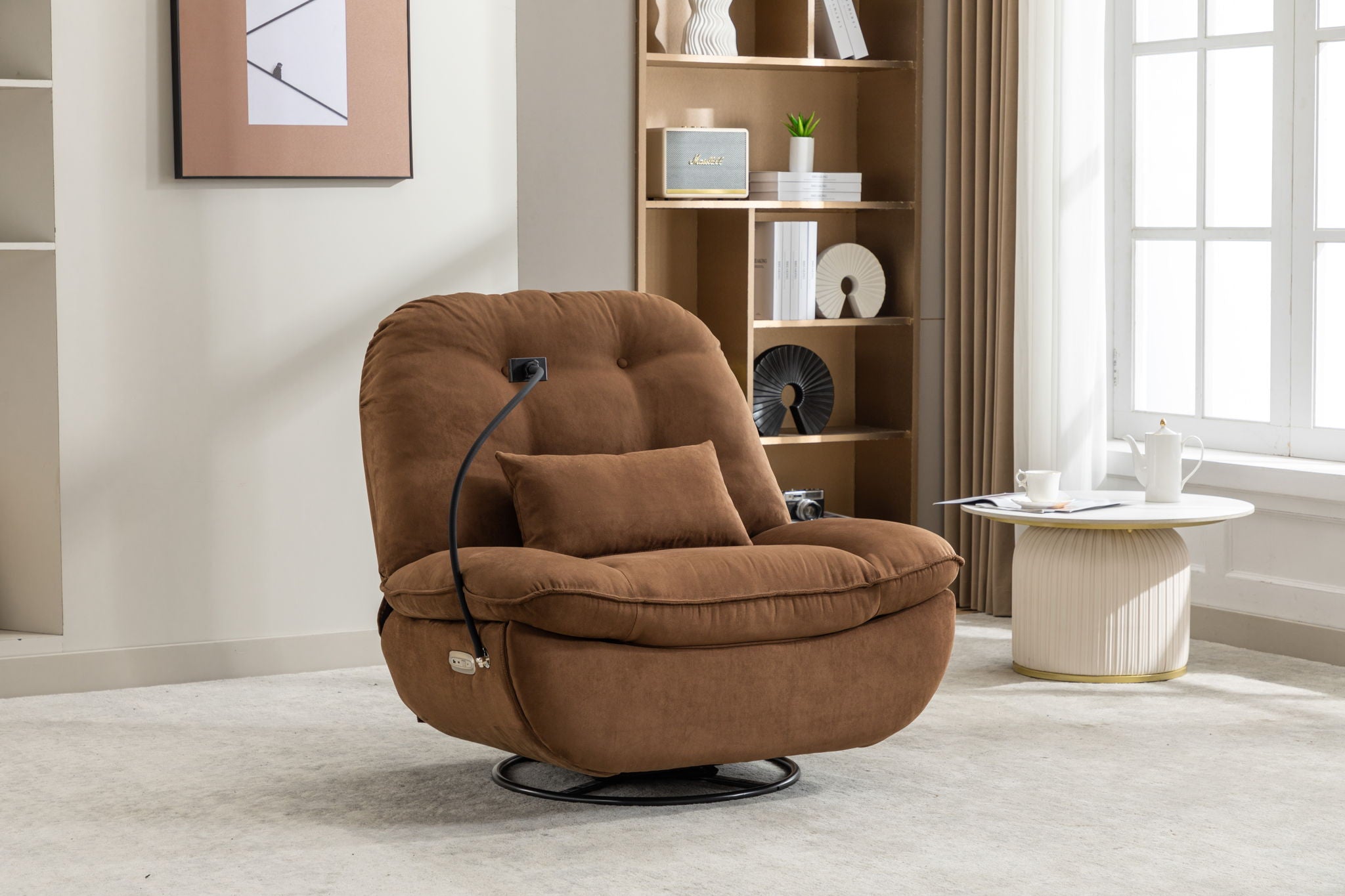 Power Recliner Swivel Glider USB Charger With tooth Music Player, Sleep, Working, Game And Leisure by Unique Piece Furniture