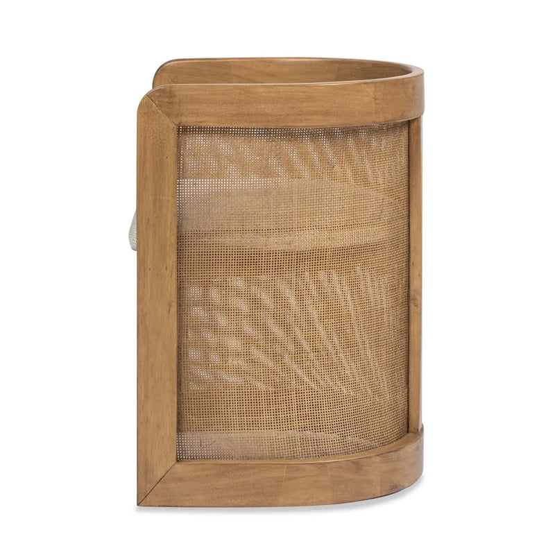 Lilith - Curved Upholstered Dining Chair, Stain Resistant High - White Pepper by Unique Piece Furniture