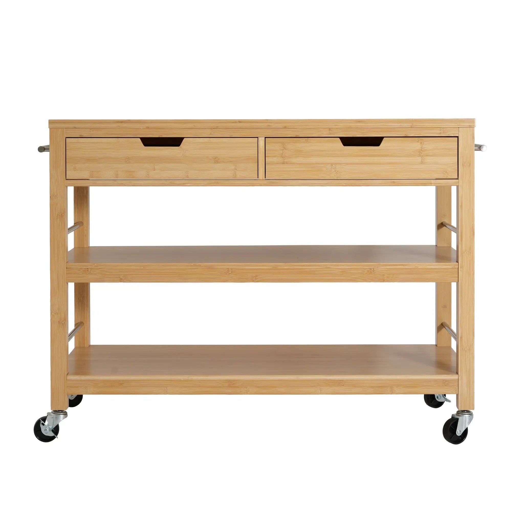 Indoor Multifunctional Bamboo Kitchen Cart by HouseOfZazla