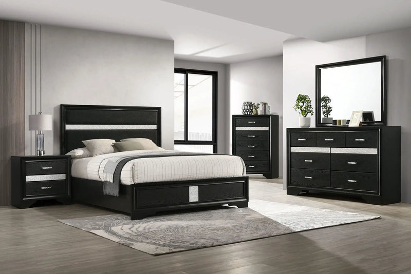 Miranda 5-piece Full Bedroom Set Black by Unique Piece Furniture
