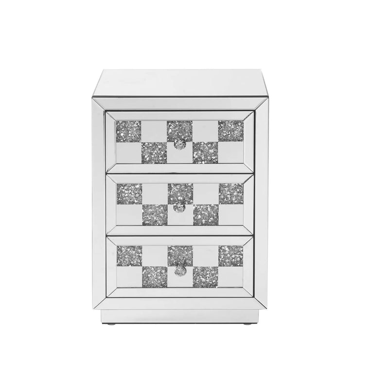 Noralie Mirrored and Faux Diamonds Accent Table by HouseOfZazla