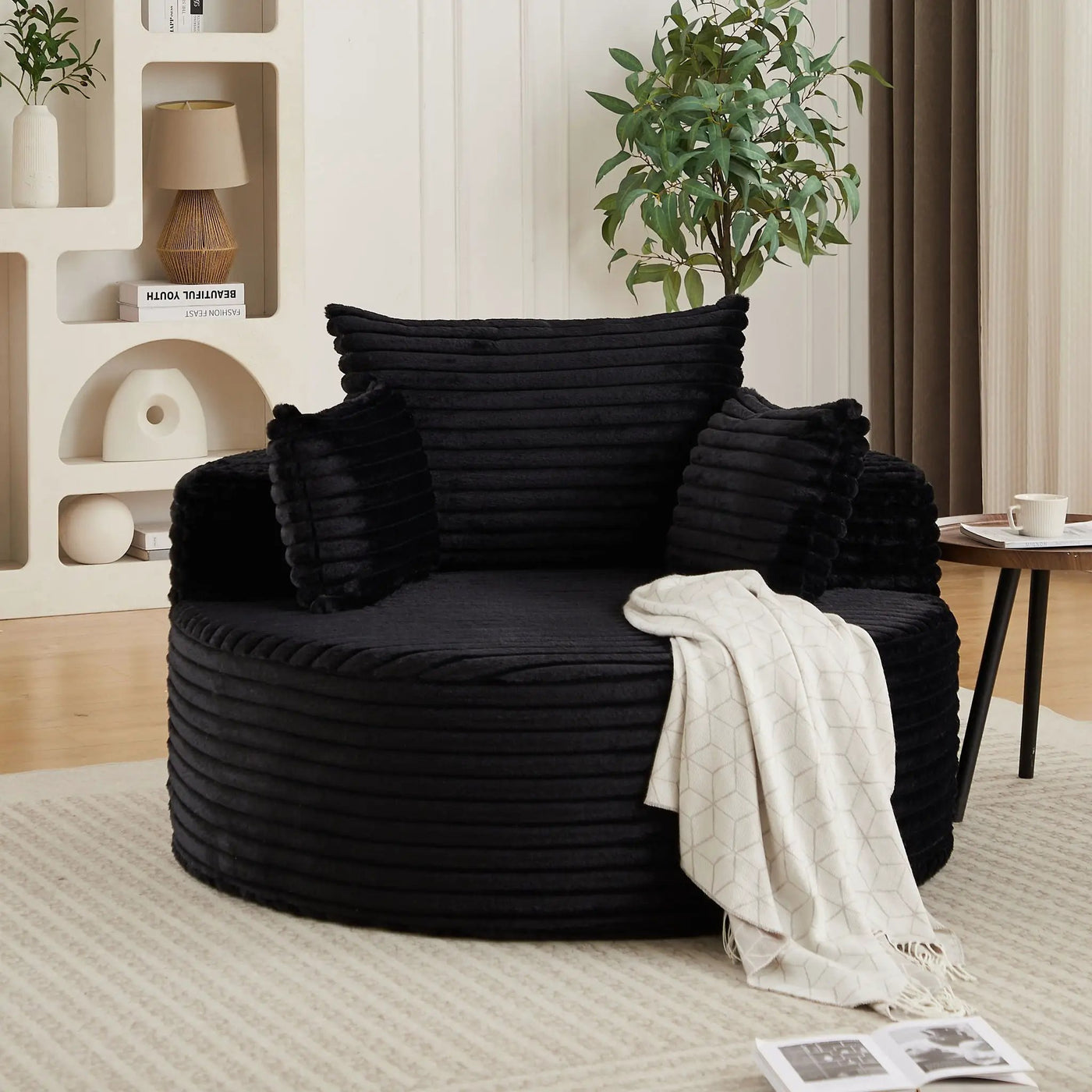 Modern Single Sofa With Backrest Pillow For Living Room by HouseOfZazla