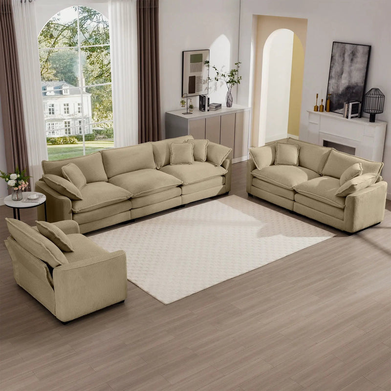 Elegant Oversized Sectional Sofa Set With Deep Seats And Flexible Layout by Unique Piece Furniture