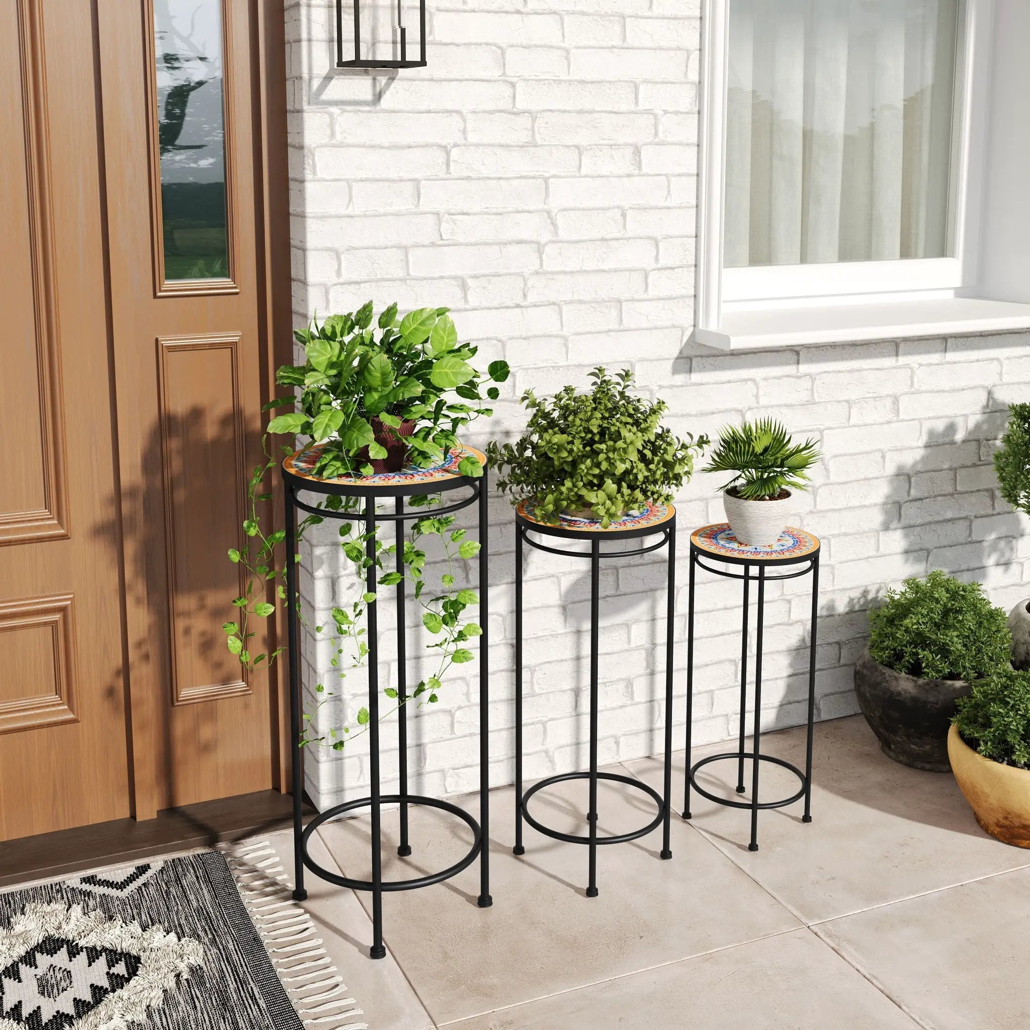 Wesley Plant Stand Black / Red by HouseOfZazla
