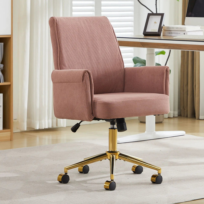 Ergonomic Mid-Back Office Chair With Striped Fabric by HouseOfZazla