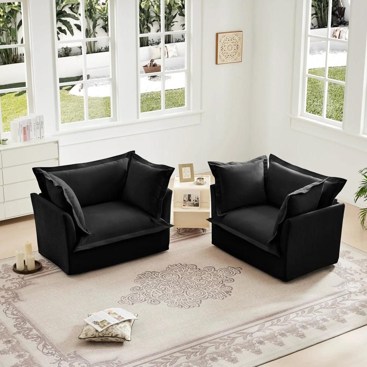 Set of 2 Slipcovered Armchairs by HouseOfZazla