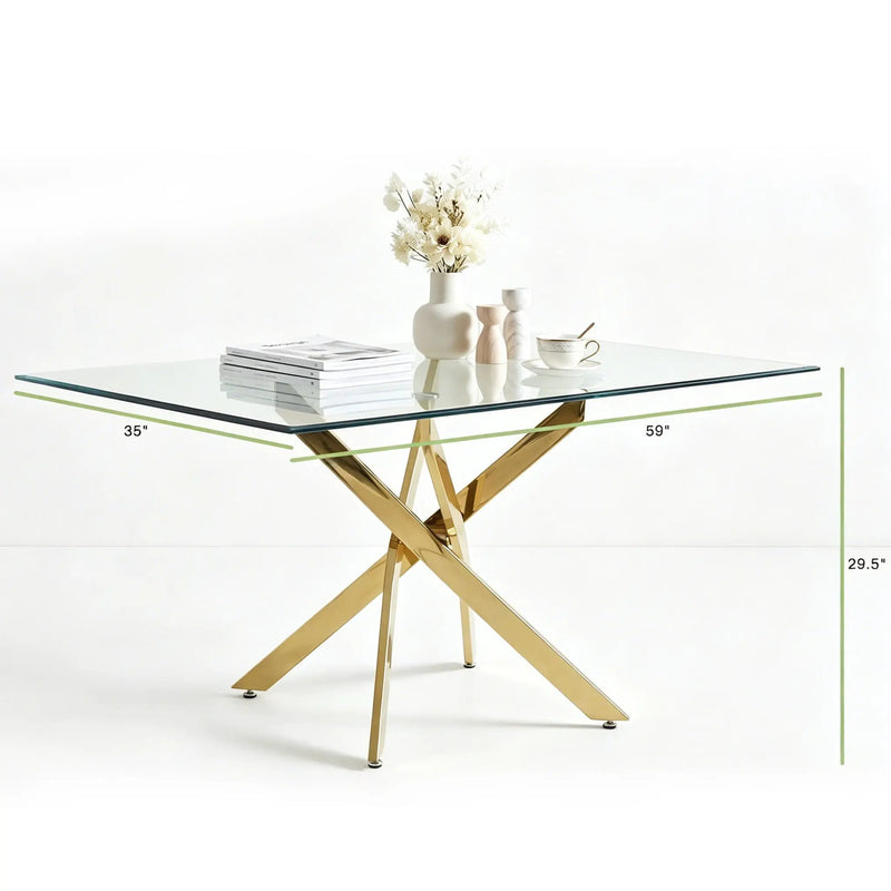 Modern Rectangular Table For Dining Room by HouseOfZazla