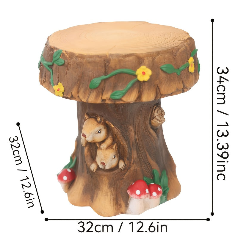 12.6" Resin Squirrel Garden Chair by HouseOfZazla