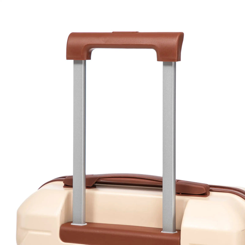 14'/20' 2-Piece Beige ABS Spinner Wheel Luggage Set by HouseOfZazla