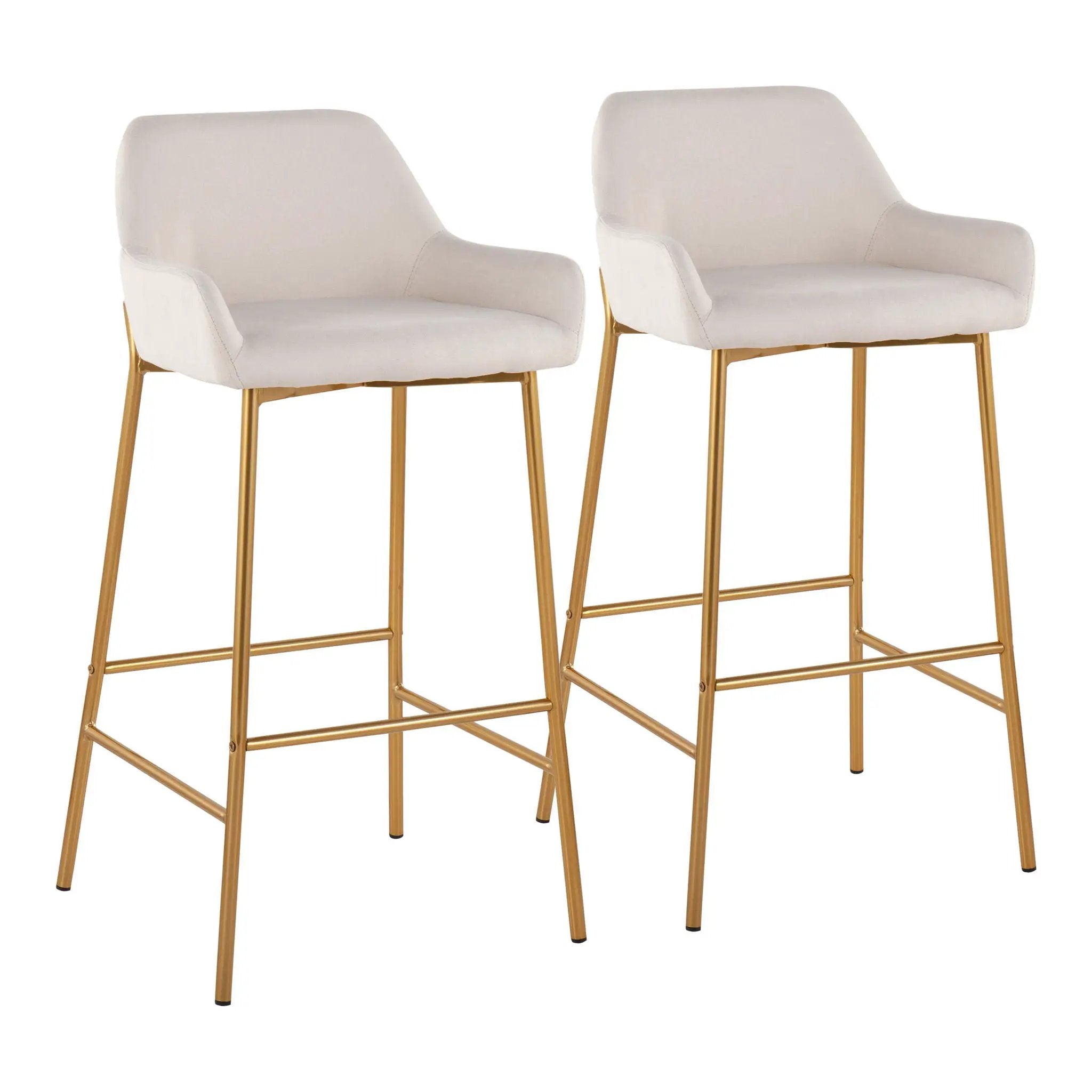 Daniella - Contemporary / Glam Fixed Height Bar Stool (Set of 2) by HouseOfZazla