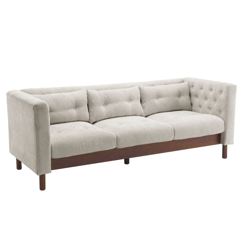 Upholstered Sofa Modern 3 Seater Sofa Couch With Tufted Design For Living Room by HouseOfZazla