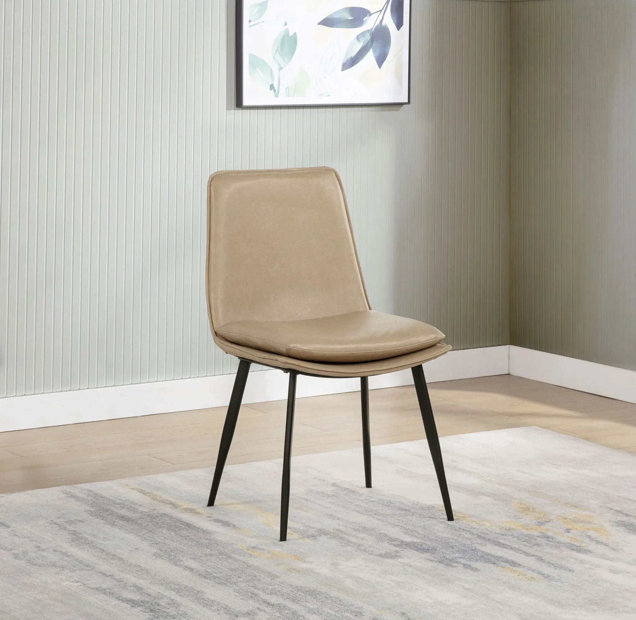 Ortega Upholstered Dining Side Chair Tan (Set of 2) by Unique Piece Furniture
